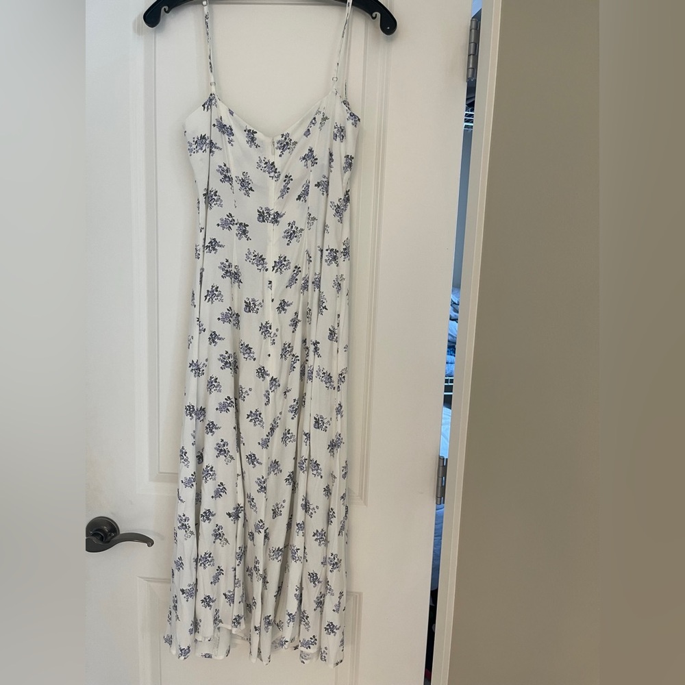 Reformation purple floral midi dress